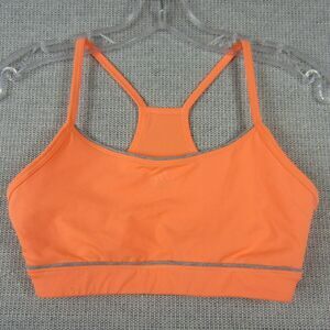 Adidas Sports Bra Womens Small Orange Climalite Racerback Active Athleisure Gym